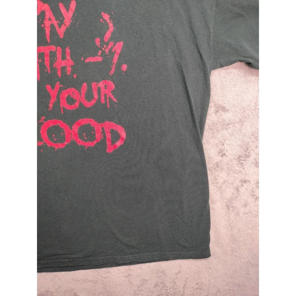 XL t-shirt Shadows Fall band graphic metalcore skull knives lyrics 100% cotton
